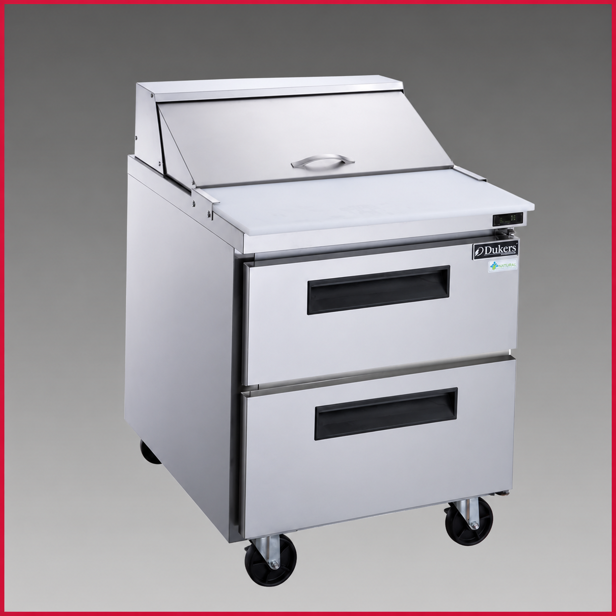Dukers DSP29-12M-D2 2-Drawer Megatop Commercial Food Prep Table Refrigerator