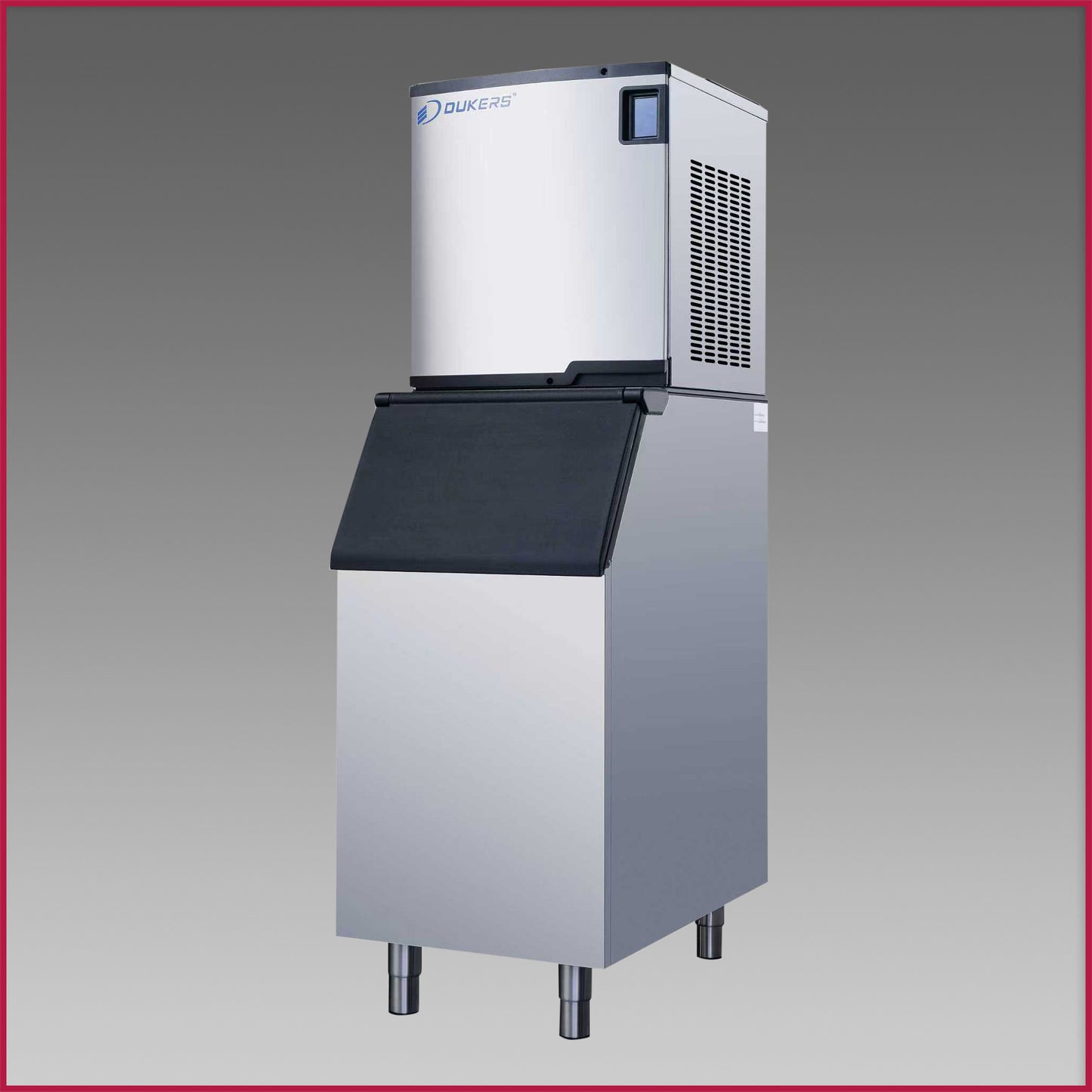 Dukers DIM700A High-Capacity Commercial Ice Machine with 550 lb Storage Bin – 785 lb Daily Production