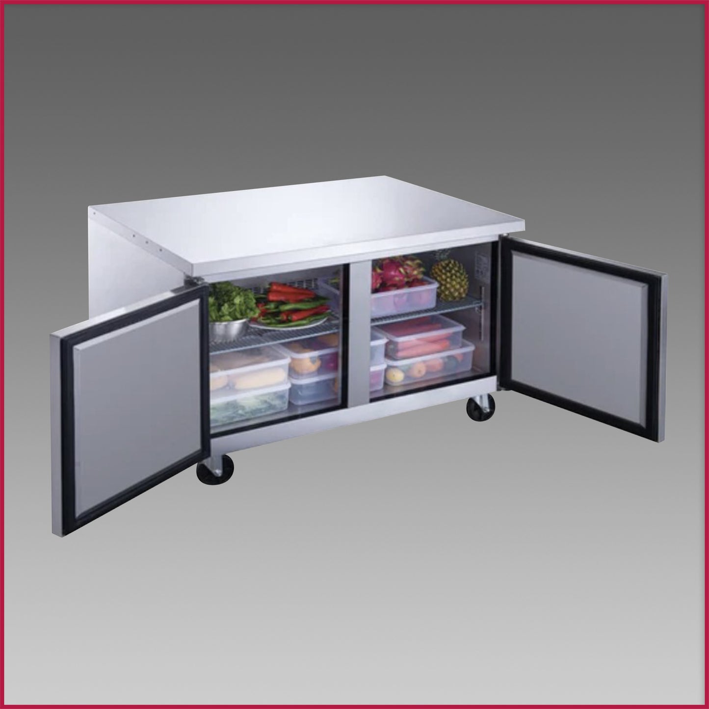 Dukers DUC36R-D2 2-Door Undercounter Refrigerator
