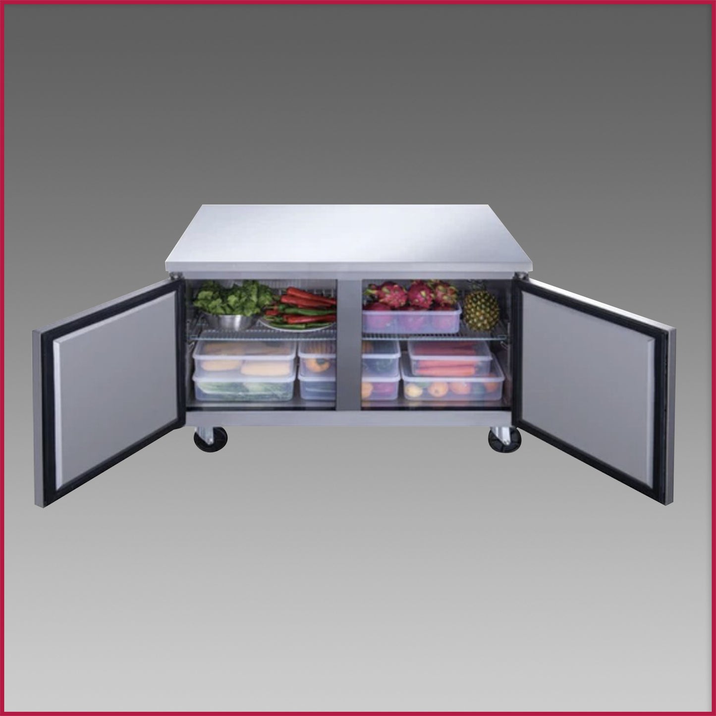 Dukers DUC36R-D2 2-Door Undercounter Refrigerator