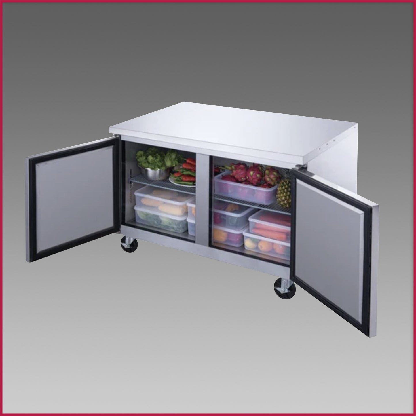 Dukers DUC36R-D2 2-Door Undercounter Refrigerator