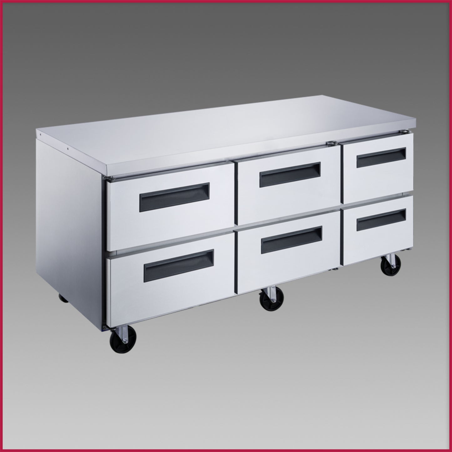 Dukers DUC72R-D6 6-Drawer Undercounter Commercial Refrigerator