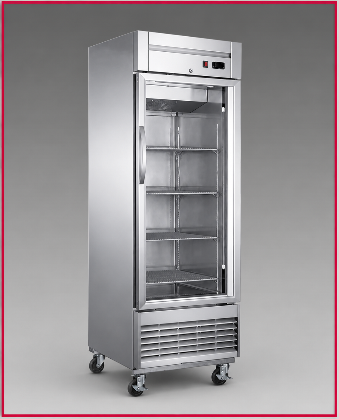 Dukers D28R-GS1 Glass Door Reach-In Commercial Refrigerator