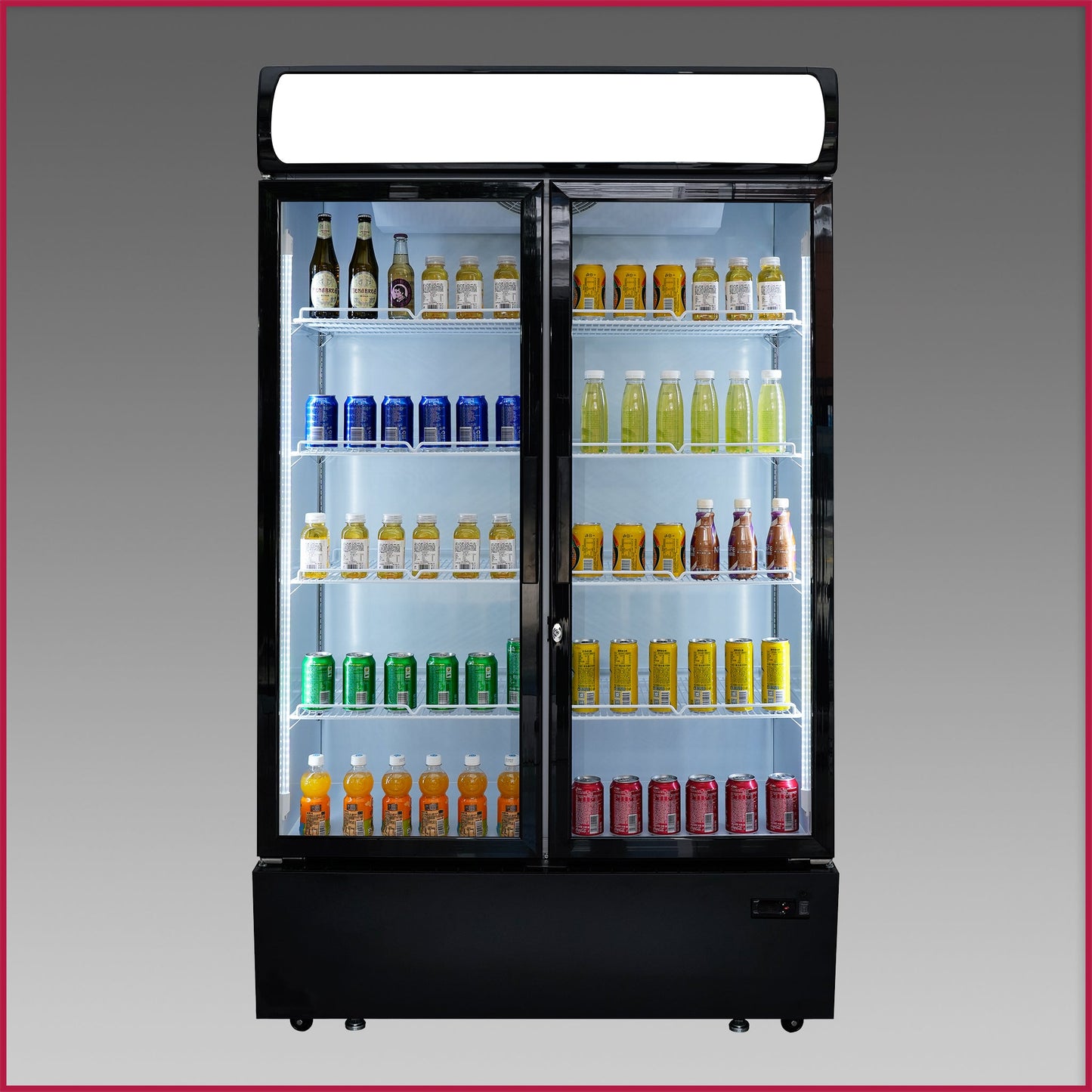 Oliver 25.1 Commercial Double Glass Door Refrigerator Cooler Merchandiser GDM25SD