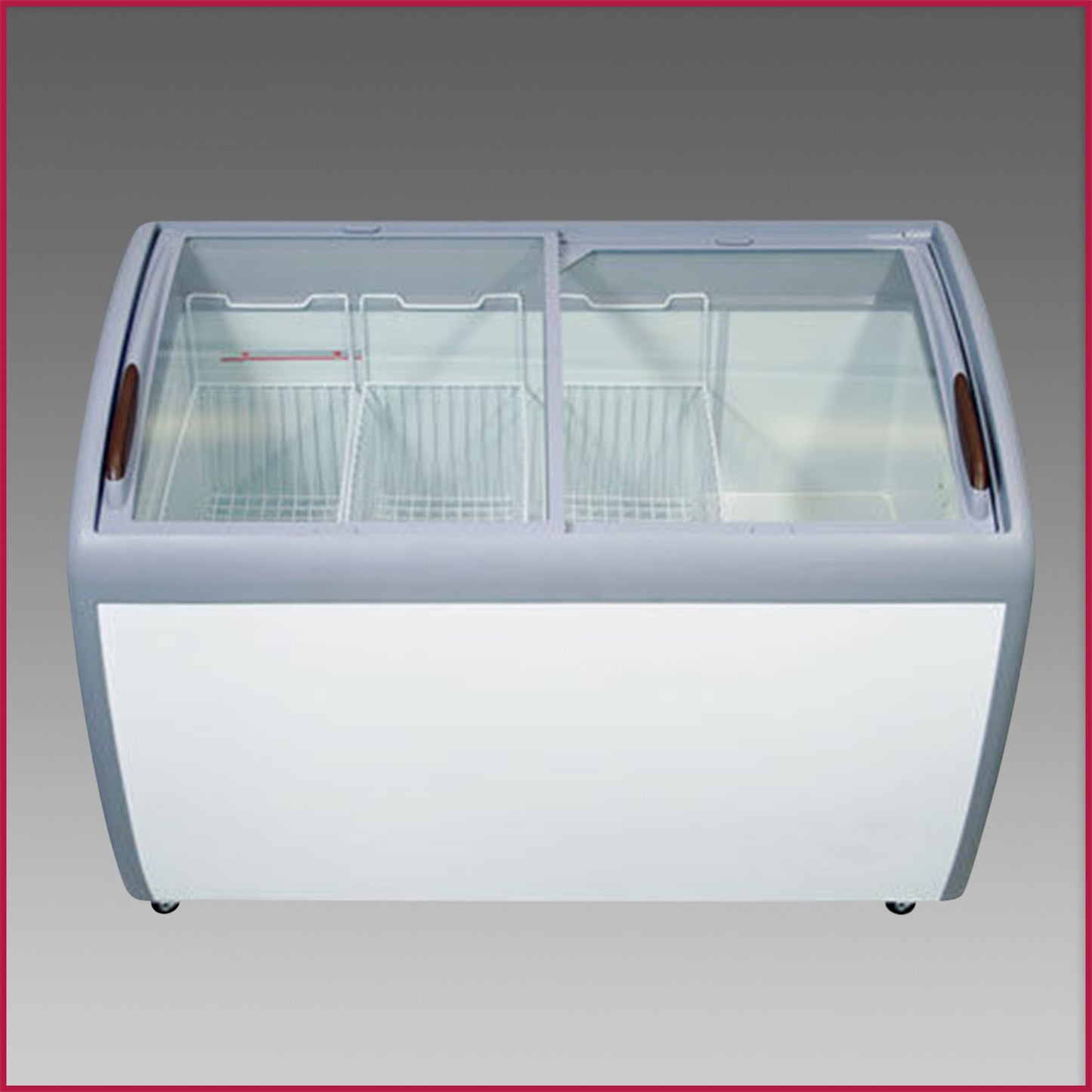 Oliver 40″ Commercial Novelty Glass Curve Top Ice Cream Freezer Chest XS260Y