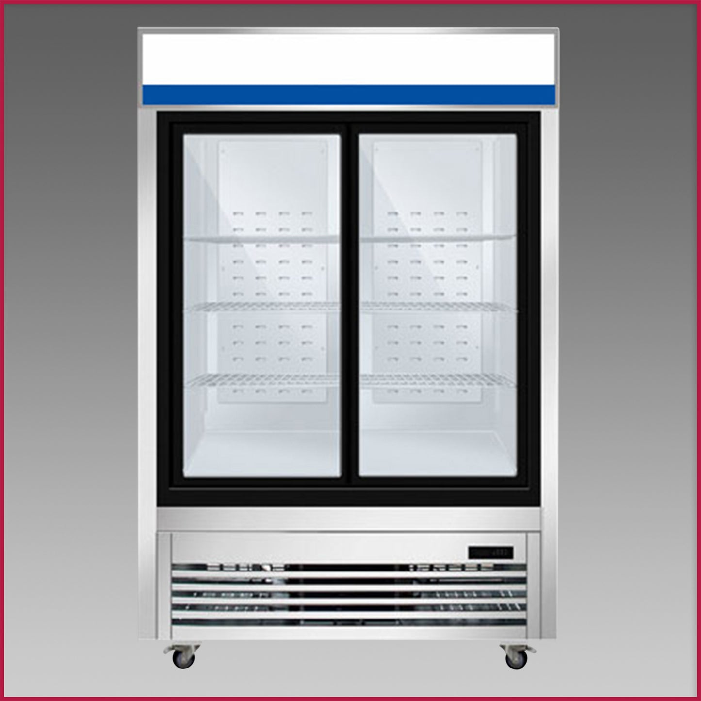 Oliver Commercial 45 Cubic Foot Slide Glass Door Refrigerator Cooler Merchandiser GDM45SD