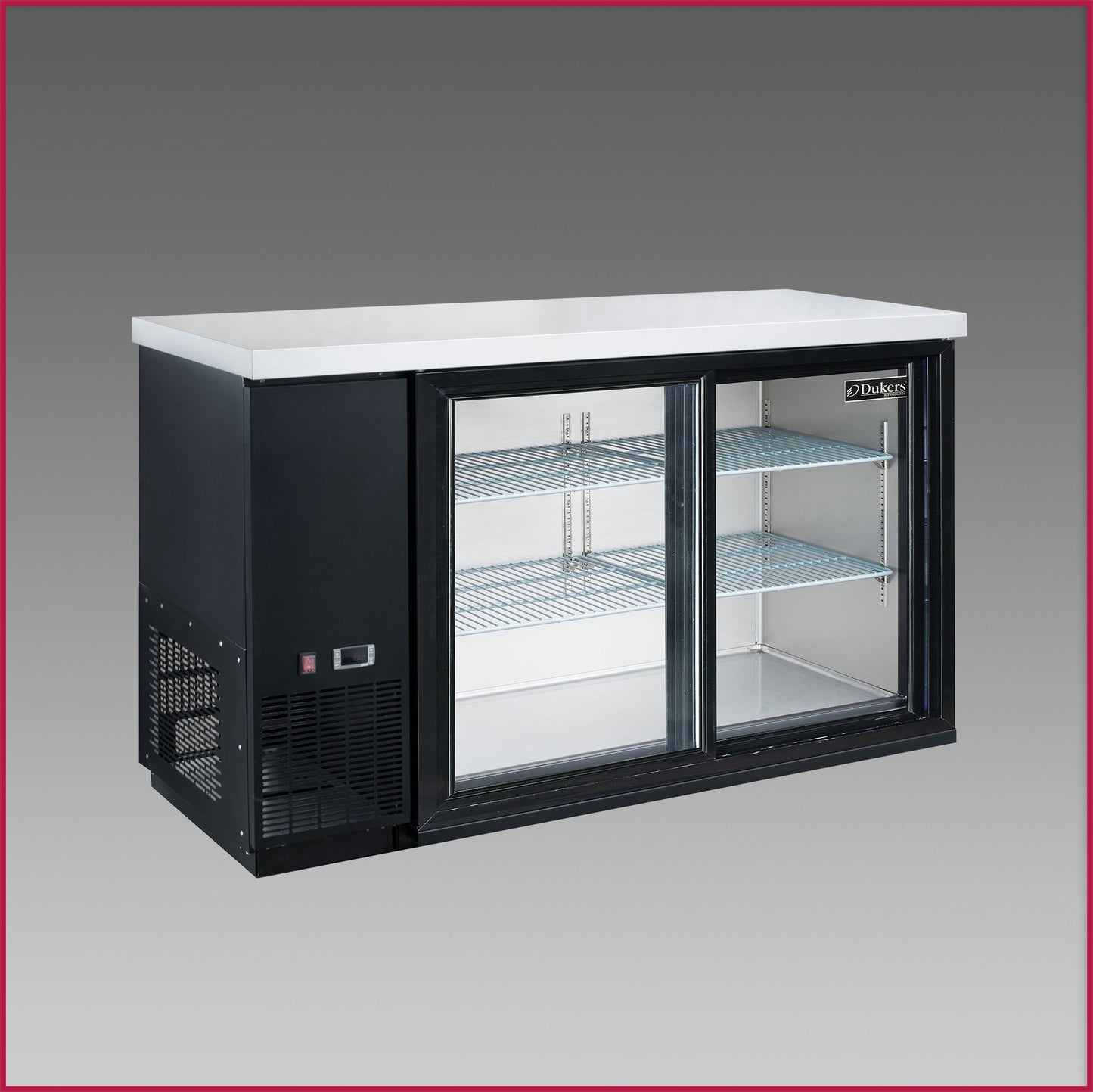 Dukers Double Sliding Door Back Bar Cooler DBB48-S2