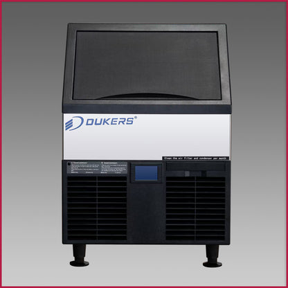 Dukers DIM150 Commercial Ice Machine with 40 lb Storage Bin – 156 lb Daily Production