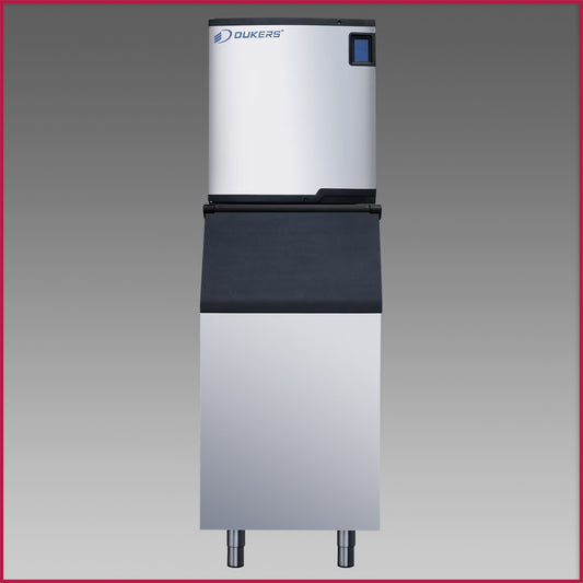 Dukers DIM700A High-Capacity Commercial Ice Machine with 550 lb Storage Bin – 785 lb Daily Production