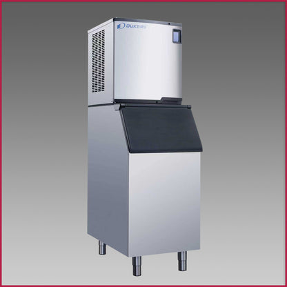 Dukers DIM500A Commercial Ice Machine with 352 lb Storage Bin – 496 lb Daily Production