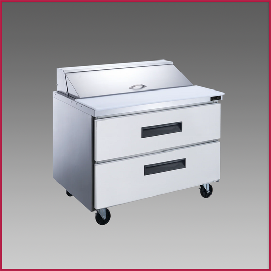 Dukers DSP36-10-D2 2-Door Commercial Food Prep Table Refrigerator