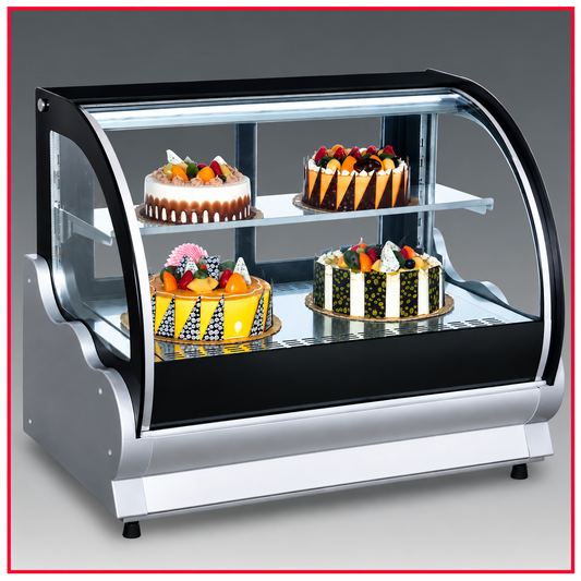 Dukers DDM28TR-CB 28" Countertop Refrigerated Bakery Display Case – Curved Glass