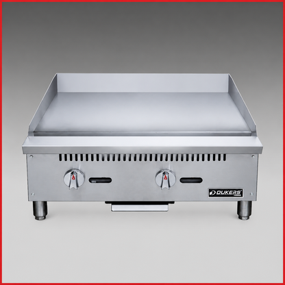Dukers DCGT24 Heavy Duty 24" Thermostatic Gas Griddle