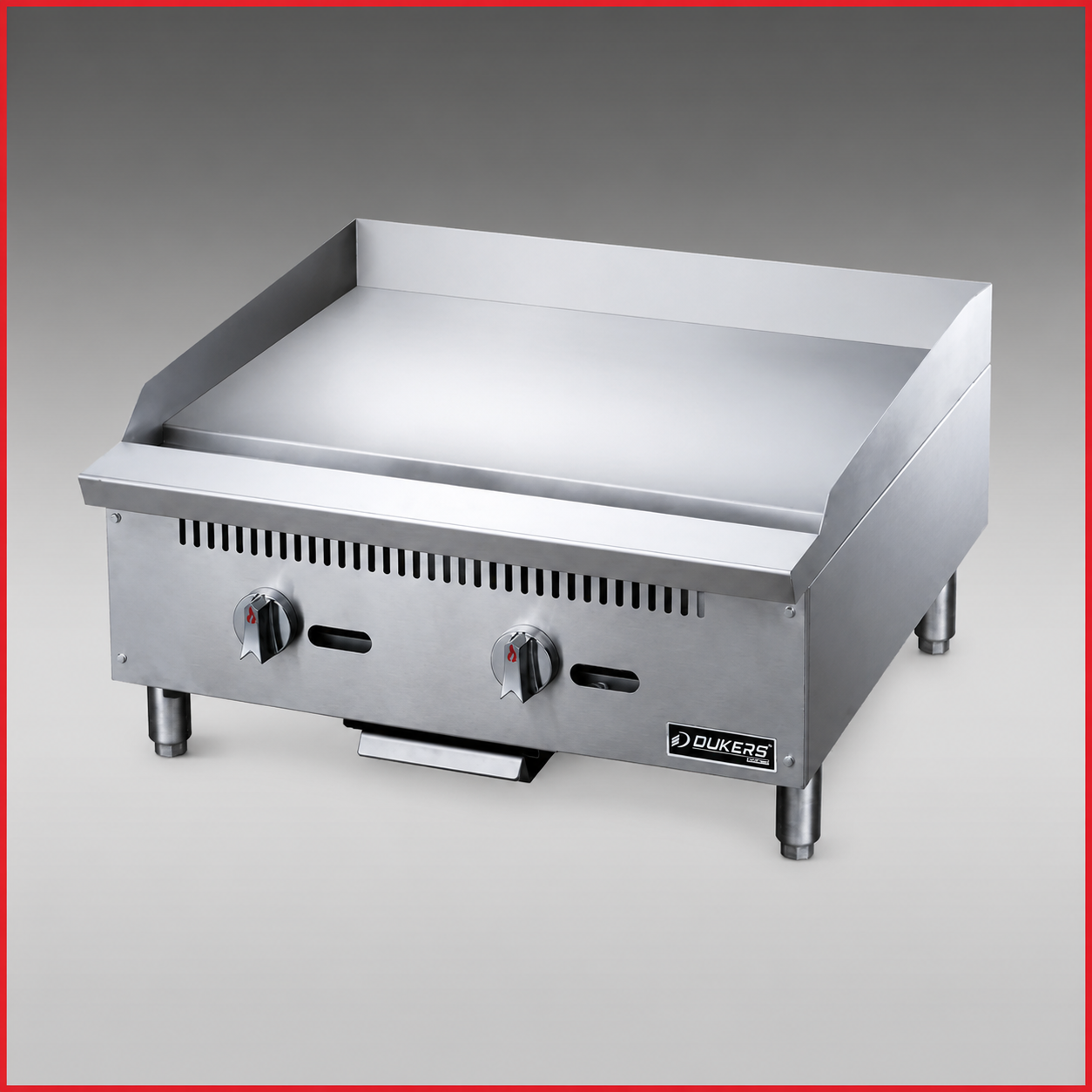 Dukers DCGT24 Heavy Duty 24" Thermostatic Gas Griddle
