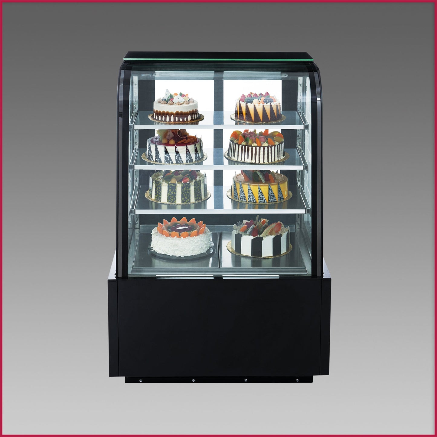 Dukers 36" Cake Cooler with Curved Glass DDM36R-CB