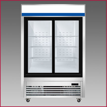 Oliver Commercial 45 Cubic Foot Slide Glass Door Refrigerator Cooler Merchandiser GDM45SD