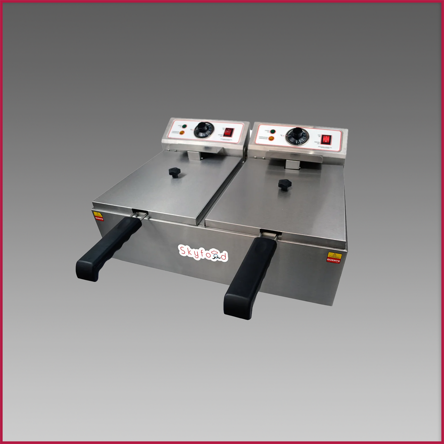 Skyfood 10Lb Double Well Countertop Electric Fryer FE-20-N