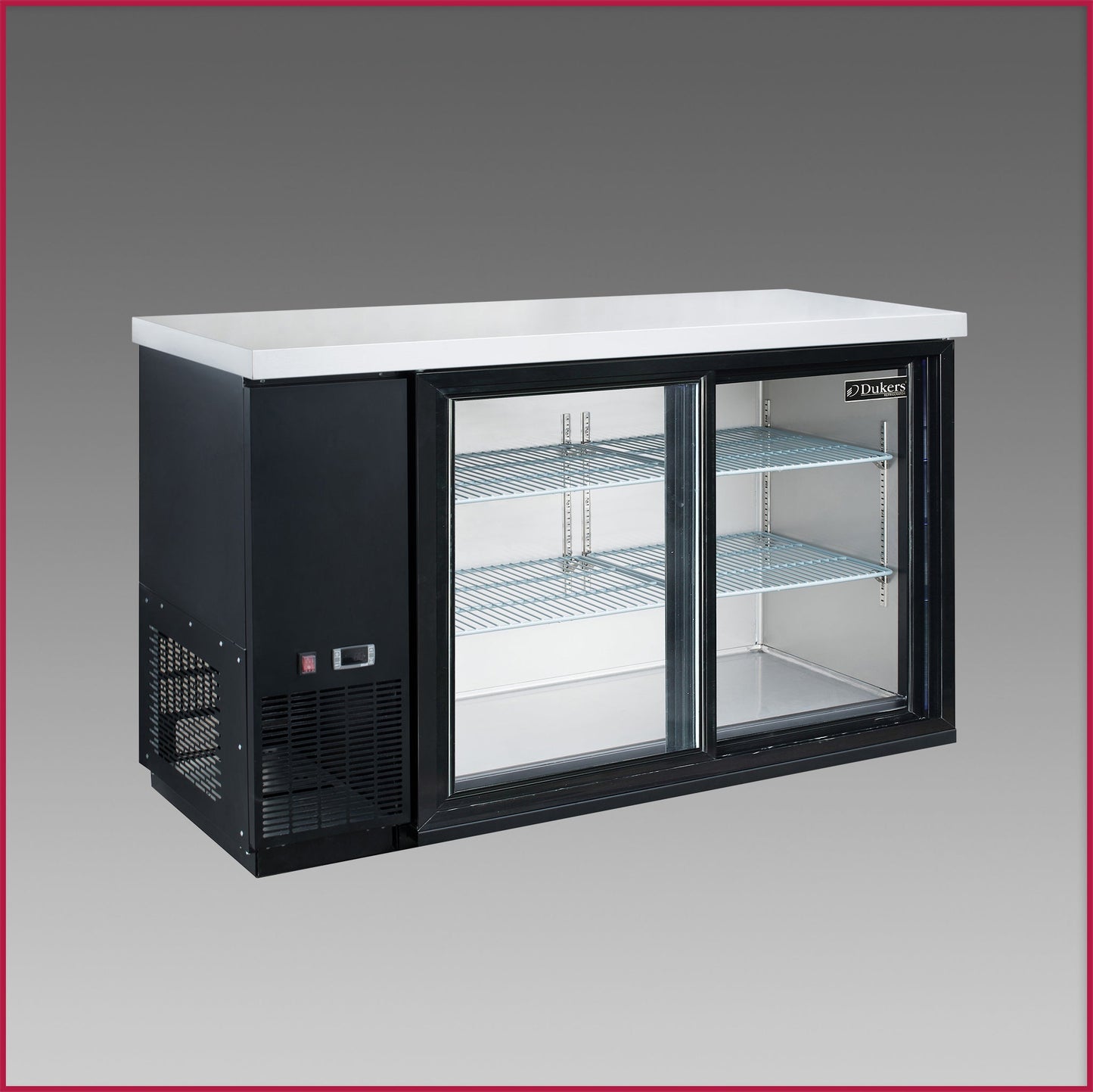 Dukers Double Sliding Door Back Bar Cooler DBB60-S2