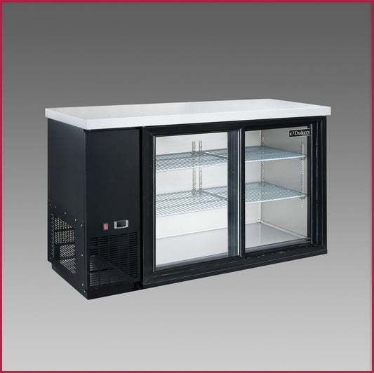 Dukers Double Sliding Door Back Bar Cooler DBB60-S2