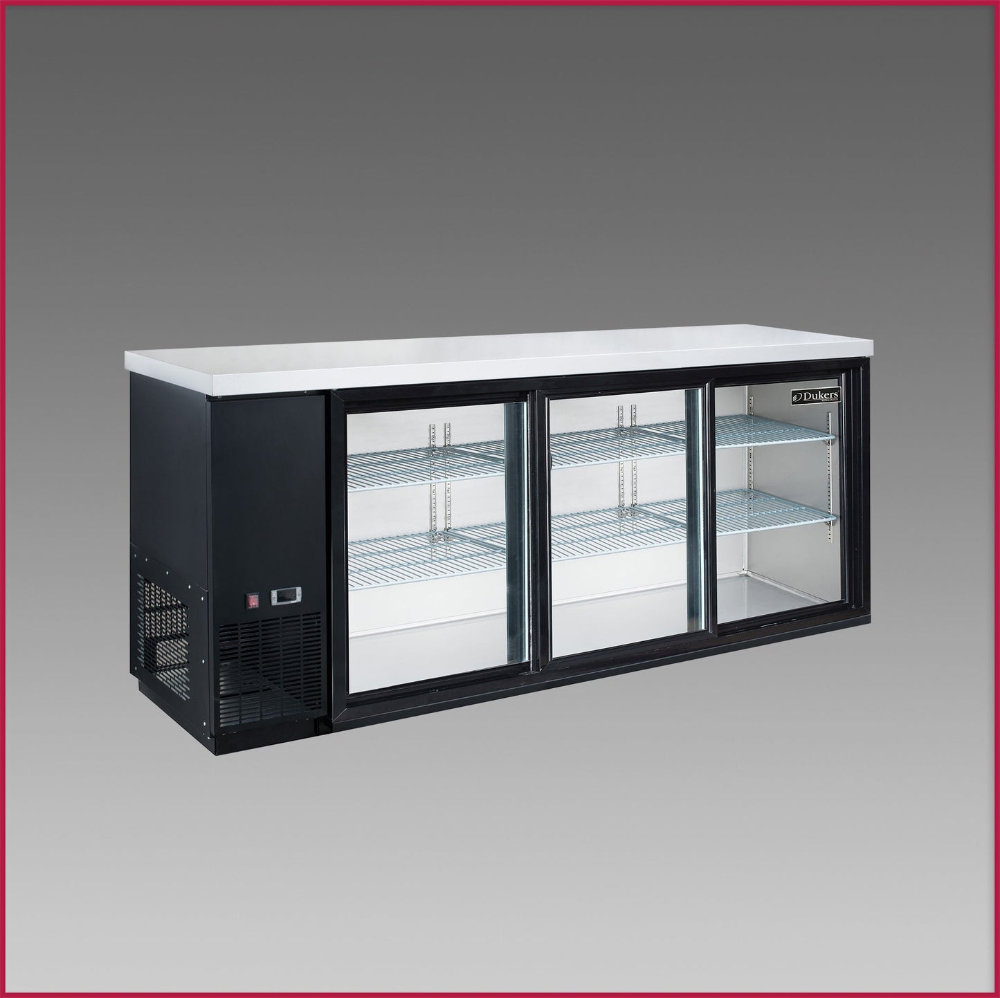 Dukers Three Sliding Door Back Bar Cooler DBB72-S3