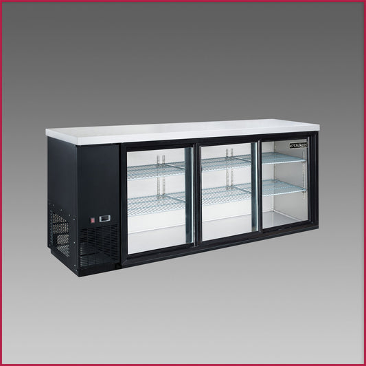 Dukers Three Sliding Door Back Bar Cooler DBB72-S3